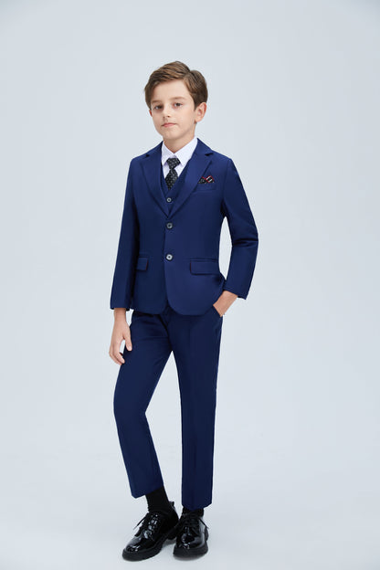 Navy Kid Formal Classic 5 Piece Boys Suits